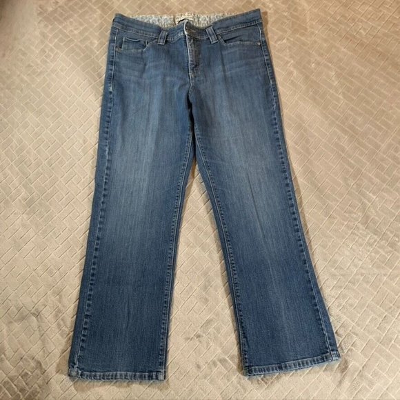 Lee Denim - Lee Womens 36 Denim Jeans Blue High Rise Straight Ankle Medium Wash Stretch